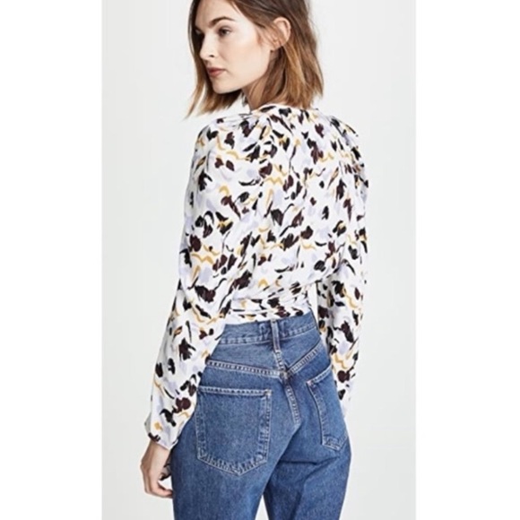 ALC Tessa Silk Wrap Blouse Size 0 - Picture 2 of 5